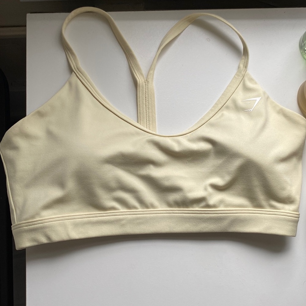 Gymshark V neck sports bra, size medium.
